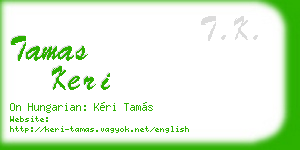 tamas keri business card